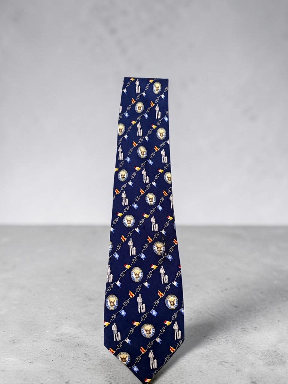 US Navy Silk Tie made for US NAVY memorial foundation military eclecticgrandpa